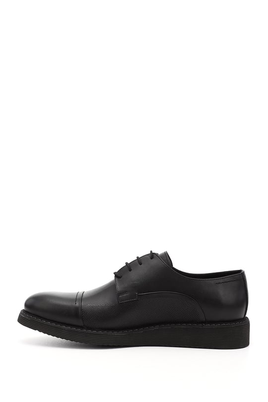 Men's Black Lace-Up Genuine Leather Classic Shoes