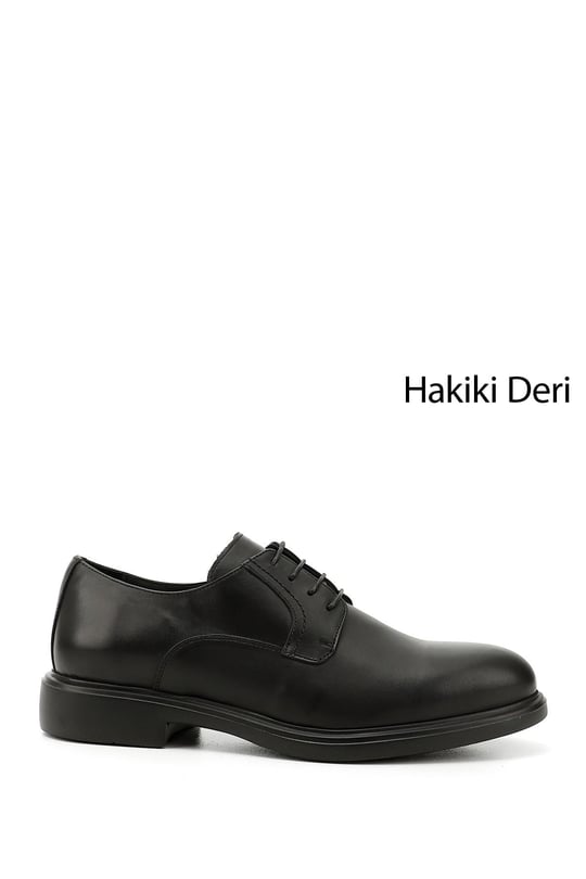 Men's Black Lace-Up Genuine Leather Classic Oxford Shoes