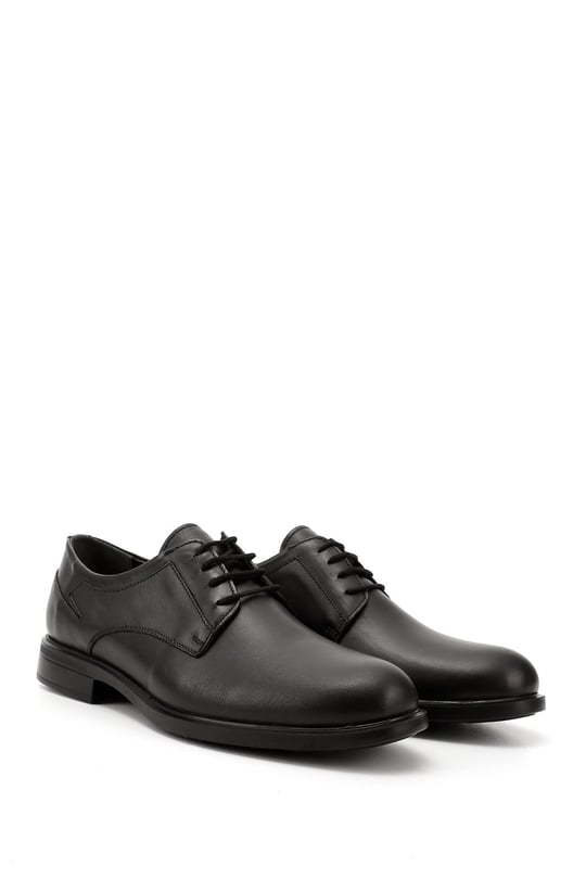 Men's Black Lace-Up Genuine Leather Classic Shoes