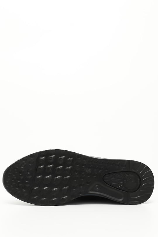 Erkek Siyah Bağcıklı Jel Tabanlıklı Hakiki Deri Sneaker