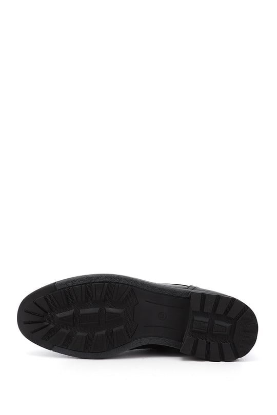 Men's Black Lace-Up Rubber Sole Genuine Leather Classic Boots