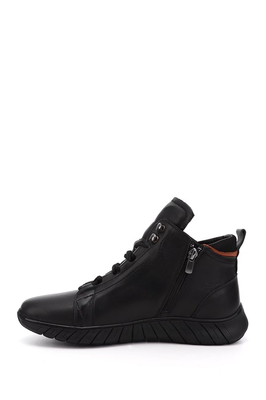 Gön Genuine Leather Lace-Up Zippered Men's Boots 42609