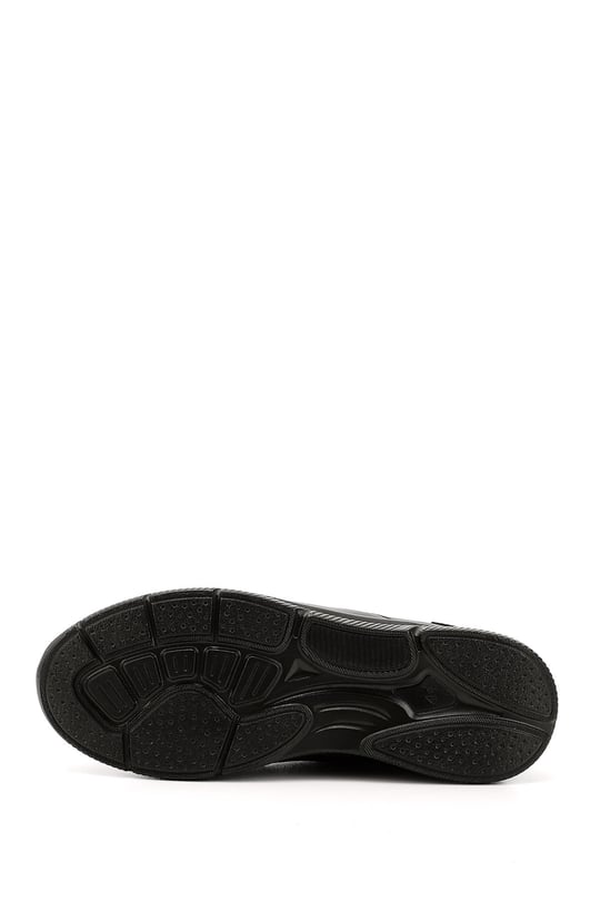 Men's Black Lace-Up Genuine Leather Shoes