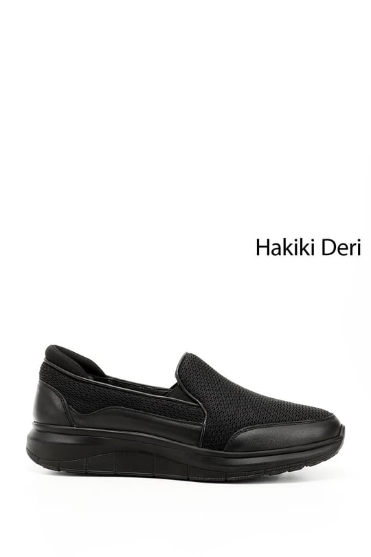 Men's Black Genuine Leather Comfort Shoes