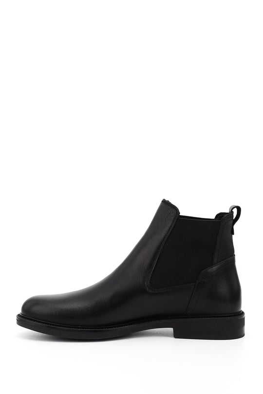 Men's Black Rubber Sole Genuine Leather Classic Boots