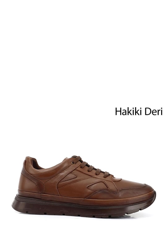 Men's Tan Antique Laced Genuine Leather Comfort Sneaker