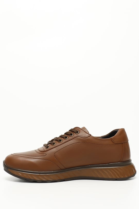 Men's Tan Antique Laced Gel Insole Genuine Leather Sneakers