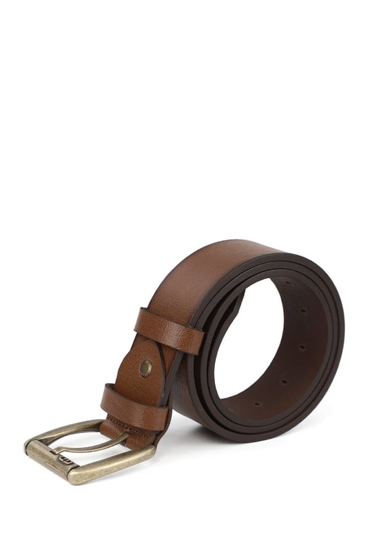 Erkek Taba Antik Hakiki Deri 4 Cm Kot Kemeri