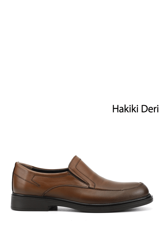 Erkek Taba Antik Hakiki Deri Klasik Ayakkabı