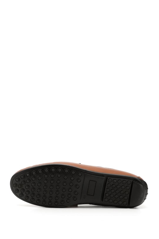 Erkek Taba Antik Rok Hakiki Deri Loafer Ayakkabı