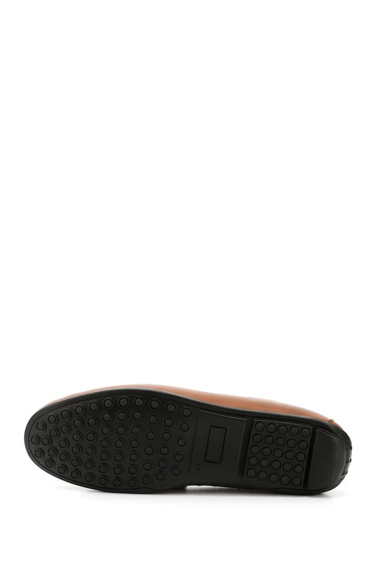 Erkek Taba Antik Rok Hakiki Deri Loafer Ayakkabı