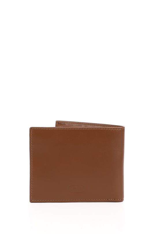 Men's Tan Genuine Leather Horizontal Wallet