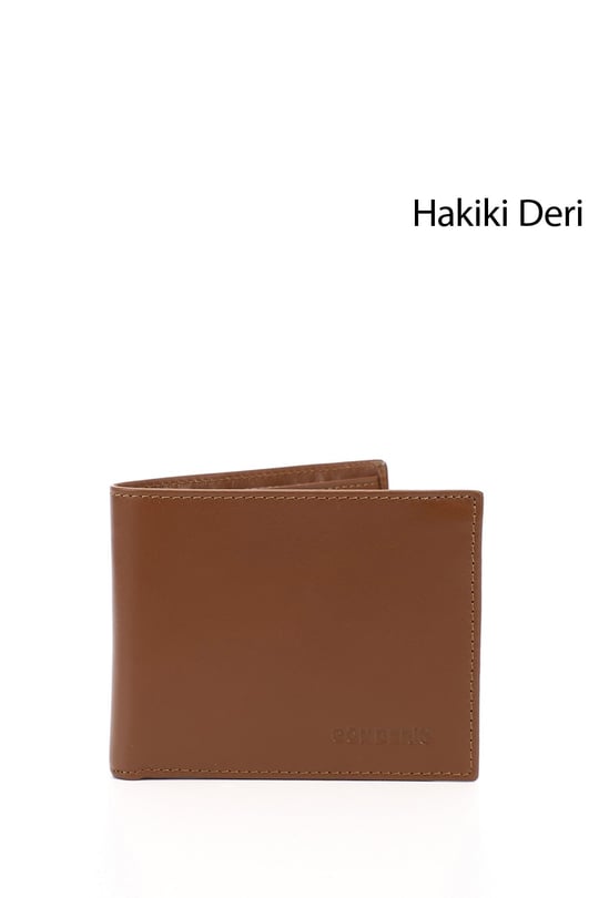 Men's Tan Genuine Leather Horizontal Wallet