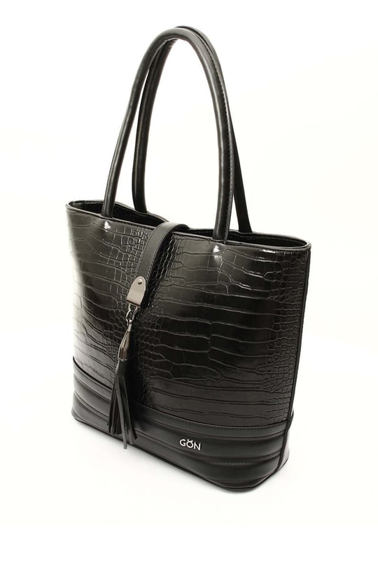 Gön  female cracko patterned hand and shoulder bag B4579