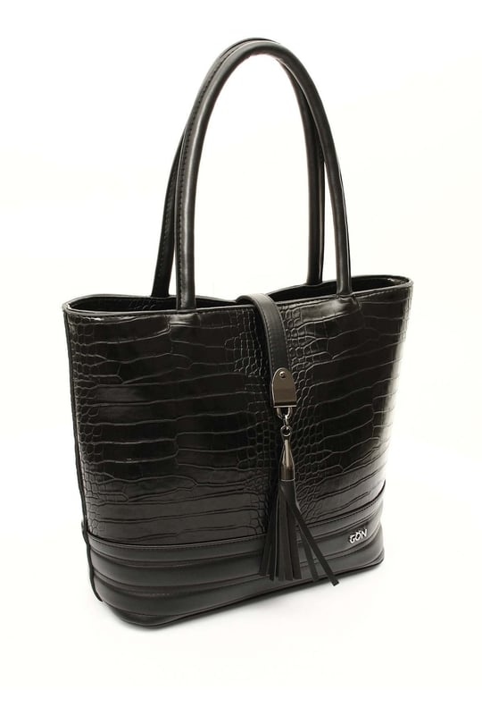 Gön  female cracko patterned hand and shoulder bag B4579