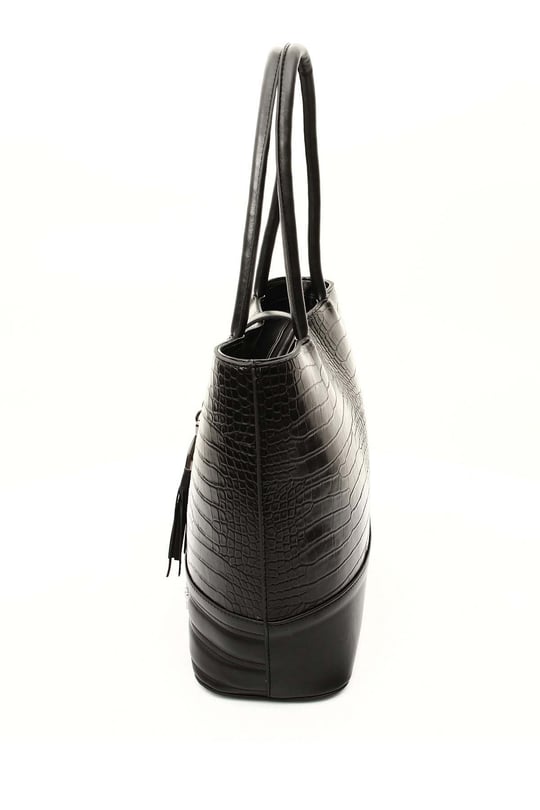 Gön  female cracko patterned hand and shoulder bag B4579