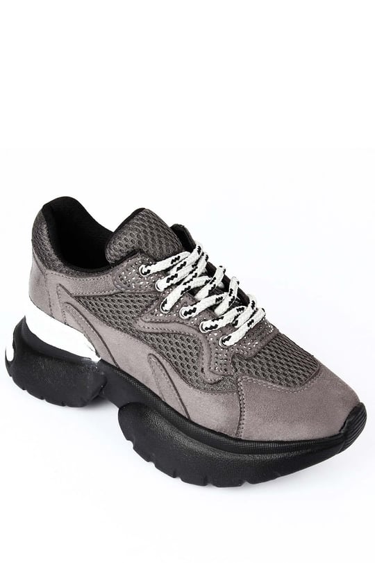 Gön Dolgu Taban Bağcıklı Spor Kadın Sneaker 37116