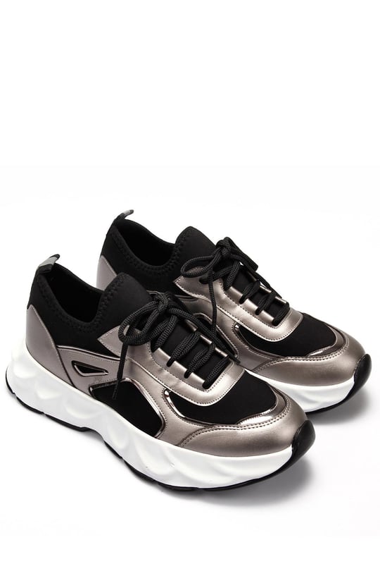Gön Dolgu Taban Bağcıklı Spor Kadın Sneaker 35850