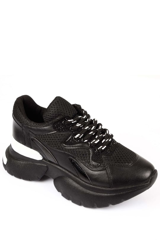 Gön Dolgu Taban Bağcıklı Spor Kadın Sneaker 37116