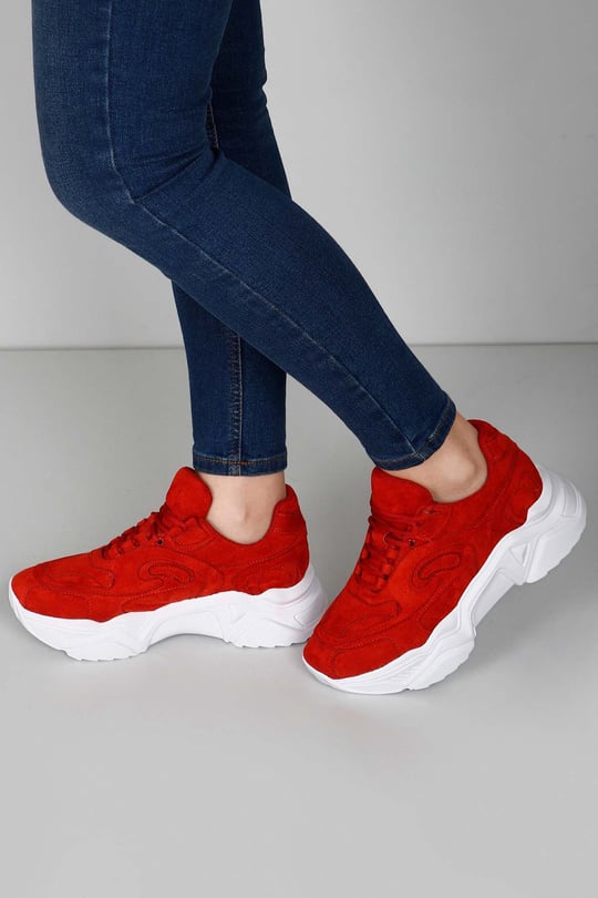 Gön Dolgu Taban Bağcıklı Spor Kadın Sneaker 37117