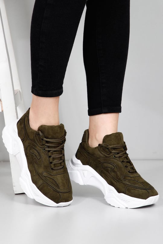 Gön Dolgu Taban Bağcıklı Spor Kadın Sneaker 37117