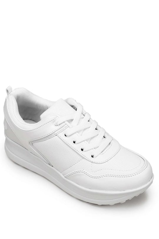 Gön Dolgu Taban Bağcıklı Spor Kadın Sneaker 34718