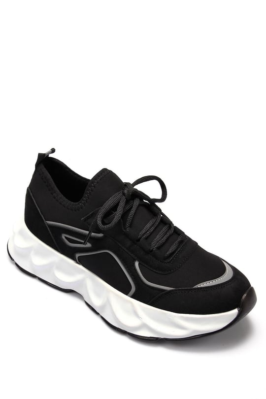 Gön Dolgu Taban Bağcıklı Spor Kadın Sneaker 35850