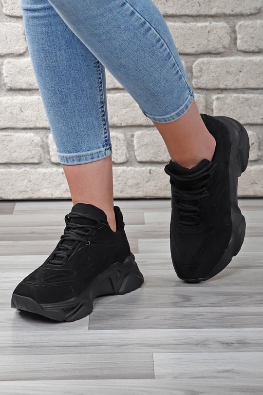 Gön Dolgu Taban Bağcıklı Spor Kadın Sneaker 37117