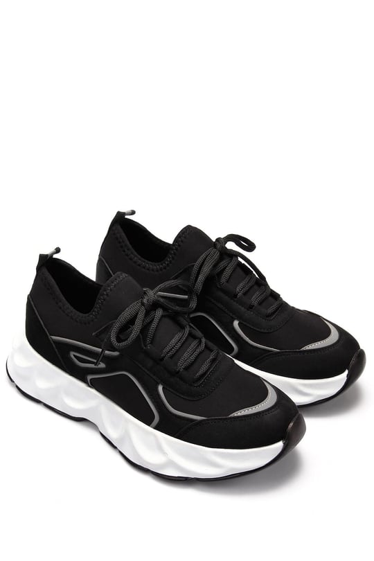 Gön Dolgu Taban Bağcıklı Spor Kadın Sneaker 35850
