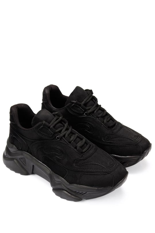 Gön Dolgu Taban Bağcıklı Spor Kadın Sneaker 37117