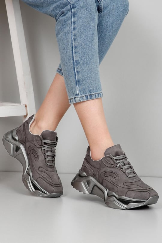 Gön Dolgu Taban Bağcıklı Spor Kadın Sneaker 37117