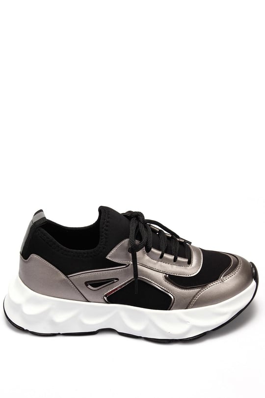 Gön Dolgu Taban Bağcıklı Spor Kadın Sneaker 35850