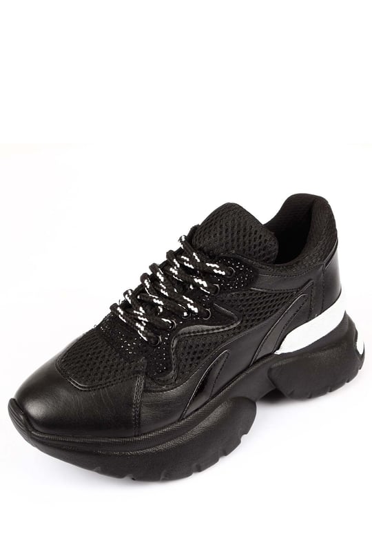 Gön Dolgu Taban Bağcıklı Spor Kadın Sneaker 37116