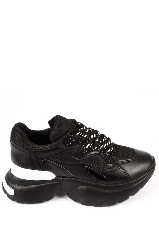 Gön Dolgu Taban Bağcıklı Spor Kadın Sneaker 37116