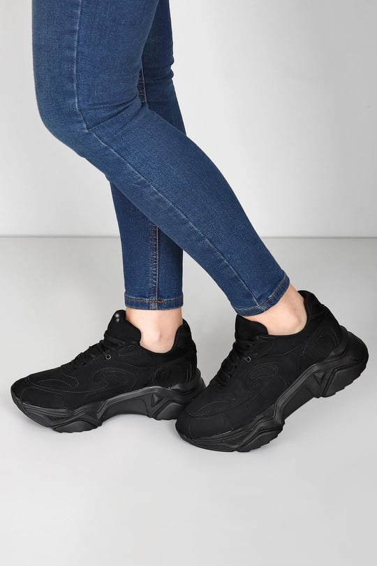 Gön Dolgu Taban Bağcıklı Spor Kadın Sneaker 37117