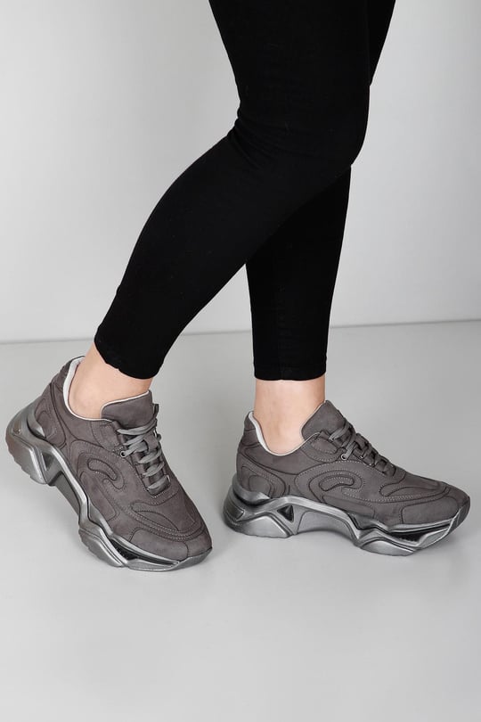 Gön Dolgu Taban Bağcıklı Spor Kadın Sneaker 37117