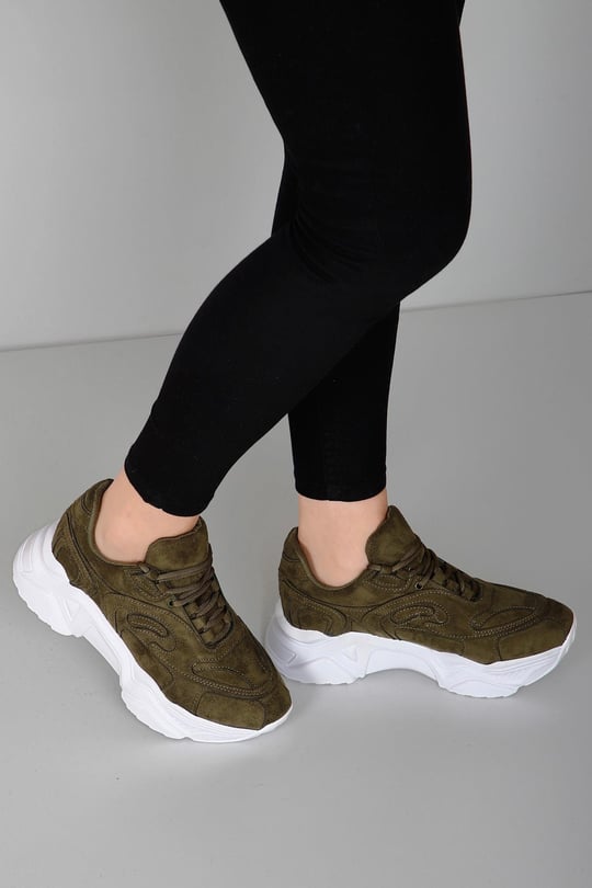 Gön Dolgu Taban Bağcıklı Spor Kadın Sneaker 37117