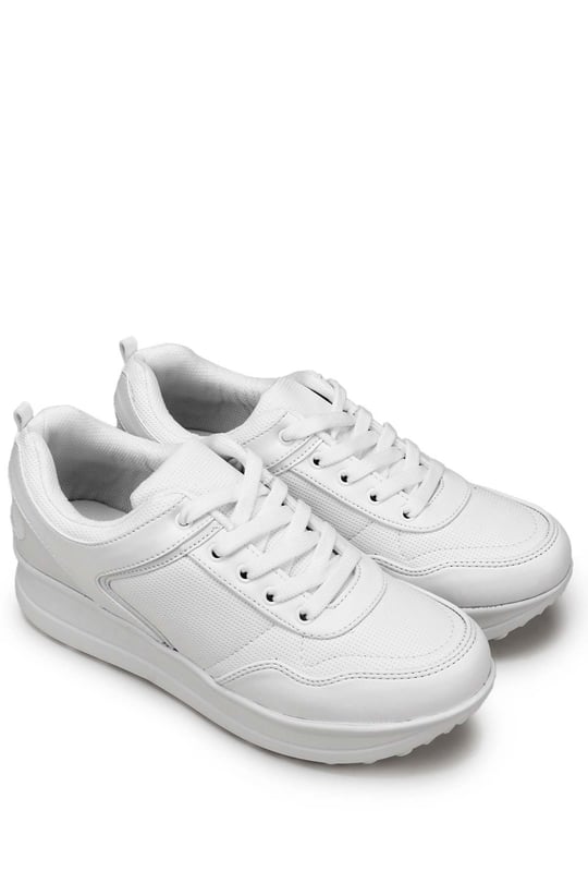 Gön Dolgu Taban Bağcıklı Spor Kadın Sneaker 34718