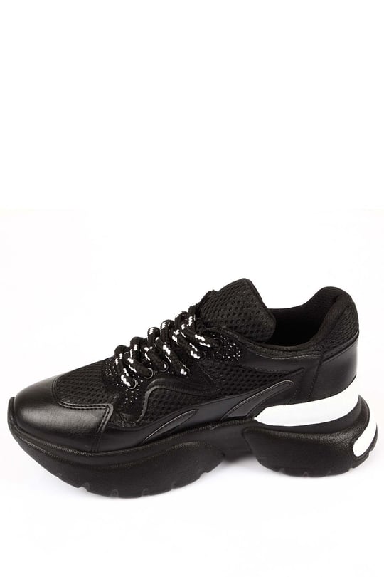 Gön Dolgu Taban Bağcıklı Spor Kadın Sneaker 37116