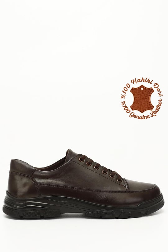 Gön Hakiki Deri Bağcıklı Erkek Günlük Sneaker  01963