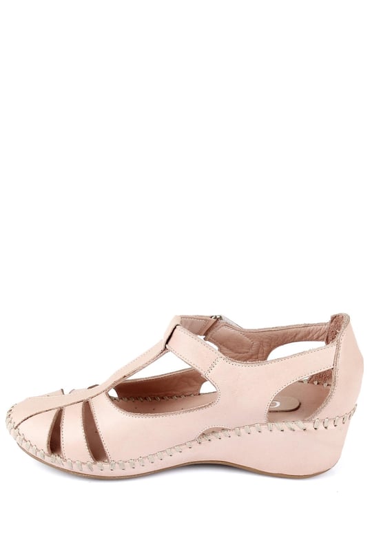 Gon Genuine Leather Filled Sole Women's Sandals M0169