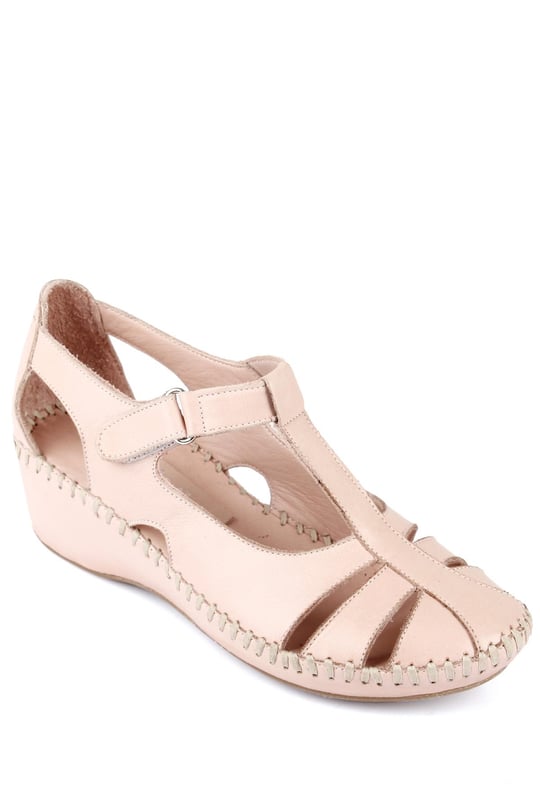 Gon Genuine Leather Filled Sole Women's Sandals M0169