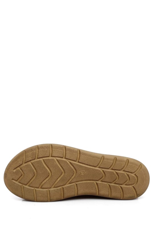 Gön Hakiki Deri Dolgu Taban Kadın Sandalet 45490