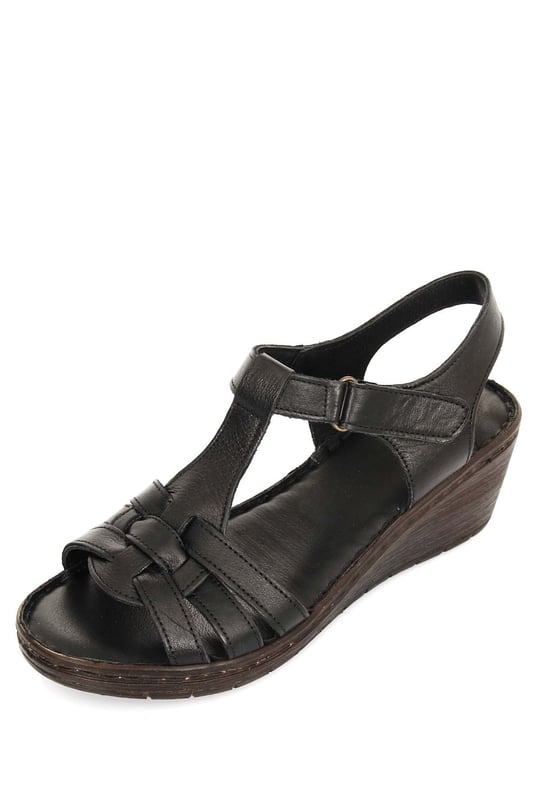 Gon Genuine Leather Filled Sole Sandals  45812