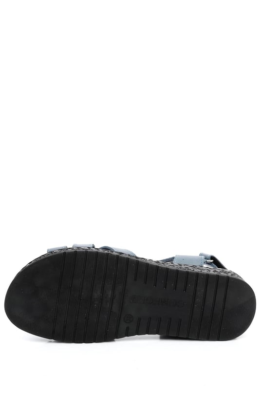 Gön Hakiki Deri Dolgu Taban Sandalet 45041