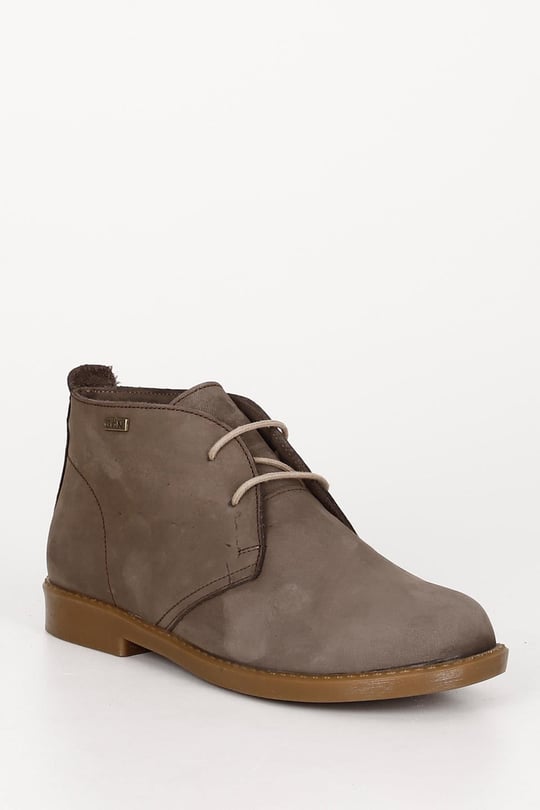 Gon Genuine Leather Wide Toe Lord Mold Rubber Sole Lace-up Women's Casual Boots51423