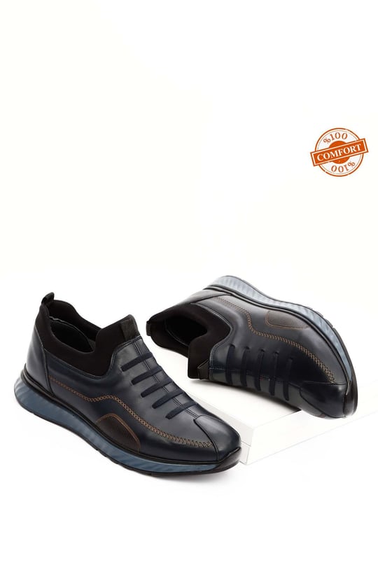 Gön Hakiki Deri Jel Tabanlıklı Erkek Günlük Sneaker 01440