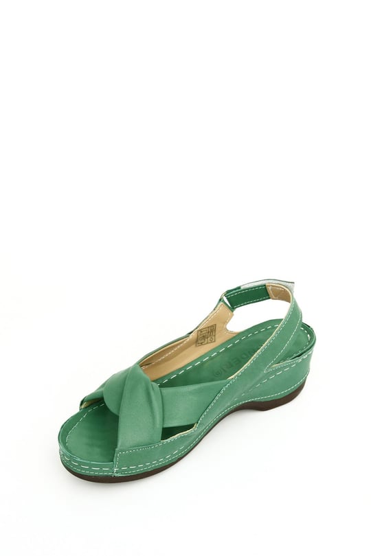 Women's Genuine Leather Padded Sole Sandals  42324