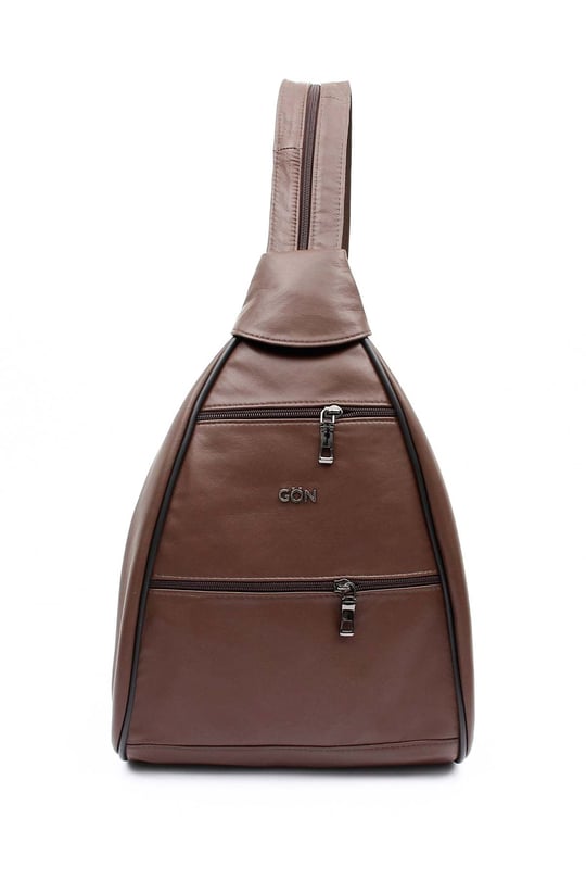Gön Hakiki Deri Kadın Sırt Çantası B3312 