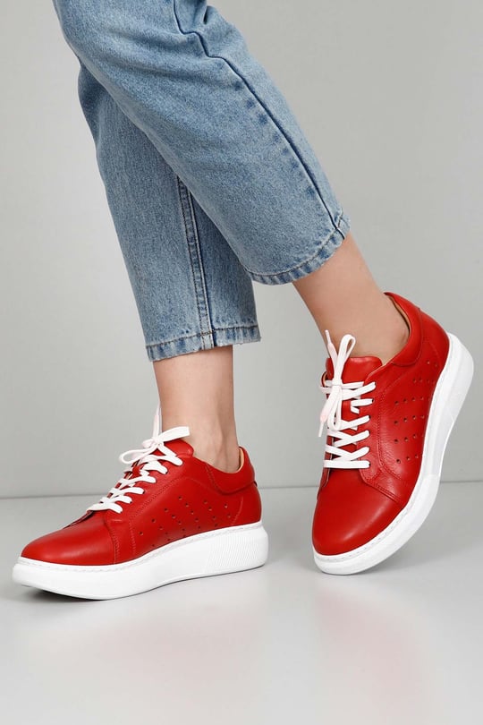 Gön Hakiki Deri Kadın Sneaker 45371